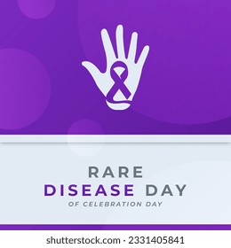 Rare Disease Day Celebration Vector Design Illustration for Background, Poster, Banner, Advertising, Greeting Card