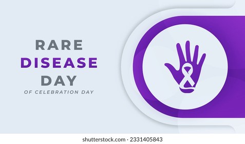 Rare Disease Day Celebration Vector Design Illustration for Background, Poster, Banner, Advertising, Greeting Card