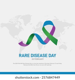 rare disease day. rare disease day creative banner, poster, social media post, postcard, background, template, web banner, greetings card, awareness ribbon design etc.