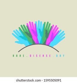 Rare Disease Day design, symbol for rare disease logo, vector illustration