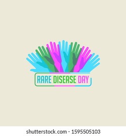 Rare Disease Day design, symbol for rare disease logo, vector illustration