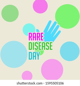 Rare Disease Day design, typography for rare disease logo, vector illustration