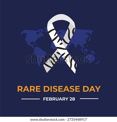 Rare disease day flyer illustration