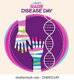 Rare Disease Day Illustration Poster or Banner Background