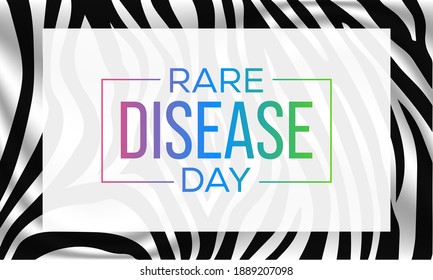 Rare Disease Day is an observance held on the last day of February to raise awareness for rare diseases and improve access to treatment and medical representation. Vector illustration.