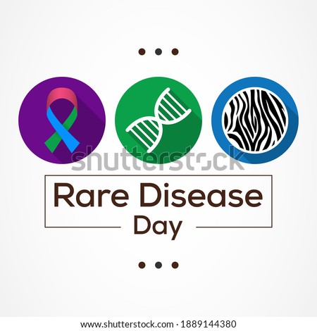 Rare Disease Day is an observance held on the last day of February to raise awareness for rare diseases and improve access to treatment and medical representation. Vector illustration.