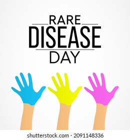 Rare Disease Day is observed every year on the last day of February to raise awareness for rare diseases and improve access to treatment and medical representation. Vector illustration.