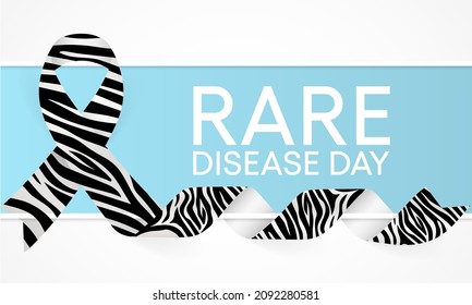 Rare Disease Day is observed every year on the last day of February to raise awareness for rare diseases and improve access to treatment and medical representation. Vector illustration.