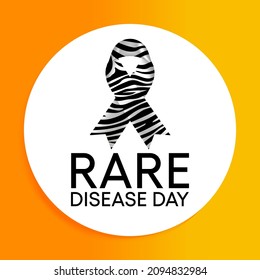 Rare Disease Day is observed every year on the last day of February to raise awareness for rare diseases and improve access to treatment and medical representation. Vector illustration.