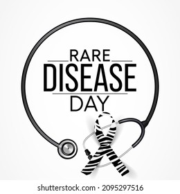 Rare Disease Day is observed every year on the last day of February to raise awareness for rare diseases and improve access to treatment and medical representation. Vector illustration.