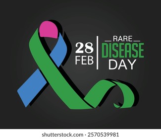 Rare Disease Day observed on February 28. banner, poster, card, postcard, background design.