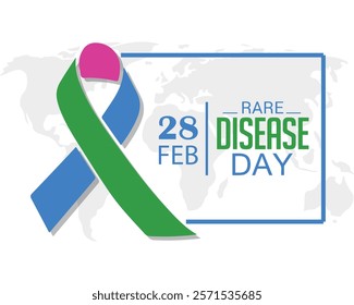 Rare Disease Day observed on February 28. banner, poster, card, postcard, background design.