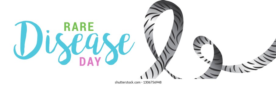 Rare Disease Day Poster or Banner Background.