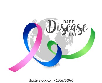 Rare Disease Day Poster or Banner Background.