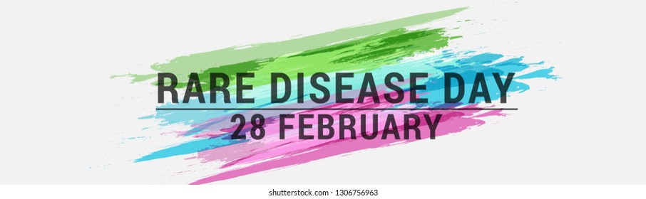 Rare Disease Day Poster or Banner Background.