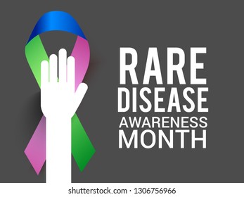 Rare Disease Day Poster or Banner Background.