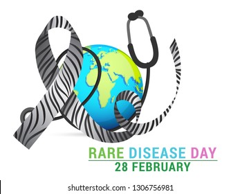 Rare Disease Day Poster or Banner Background.