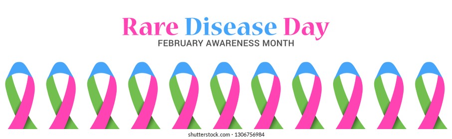 Rare Disease Day Poster or Banner Background.