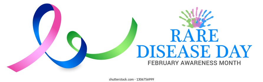 Rare Disease Day Poster or Banner Background.