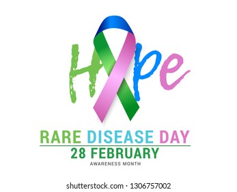 Rare Disease Day Poster or Banner Background.