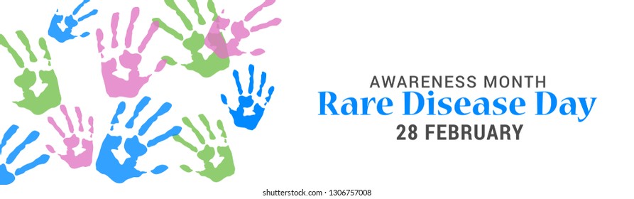 Rare Disease Day Poster or Banner Background.