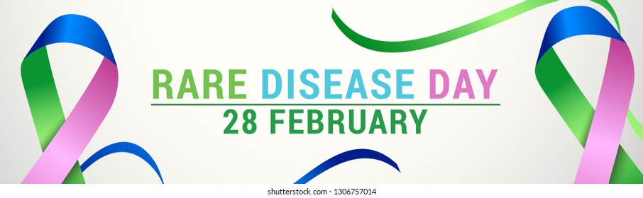 Rare Disease Day Poster or Banner Background.