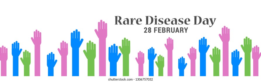 Rare Disease Day Poster or Banner Background.