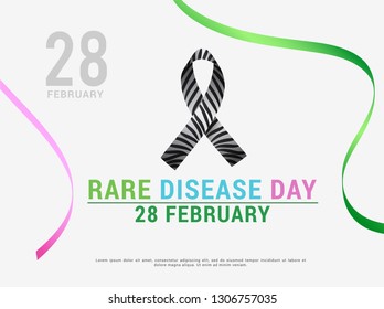 Rare Disease Day Poster or Banner Background.