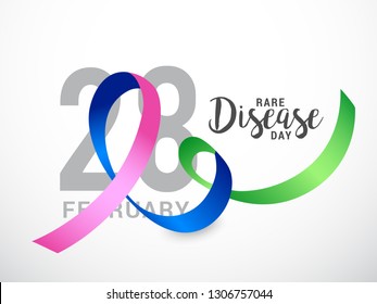 Rare Disease Day Poster or Banner Background.