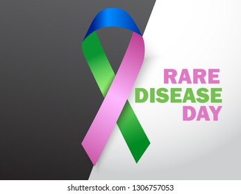 Rare Disease Day Poster or Banner Background.