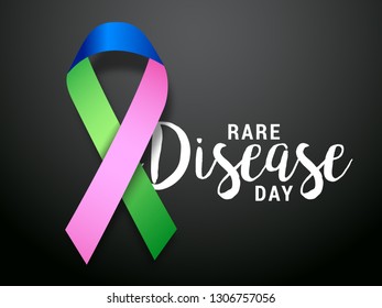 Rare Disease Day Poster or Banner Background.