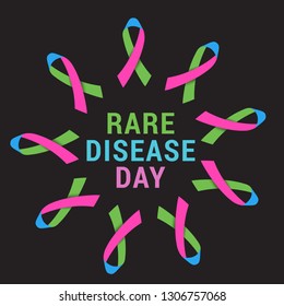 Rare Disease Day Poster or Banner Background.