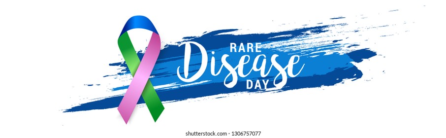 Rare Disease Day Poster or Banner Background.