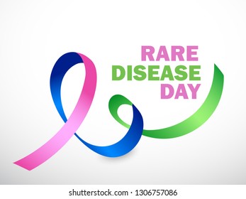 Rare Disease Day Poster or Banner Background.