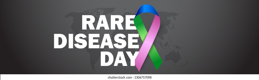 Rare Disease Day Poster or Banner Background.