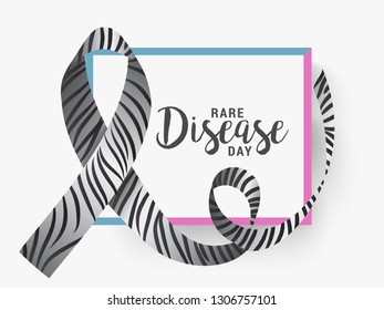 Rare Disease Day Poster or Banner Background.