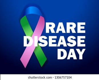 Rare Disease Day Poster or Banner Background.