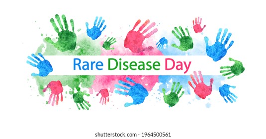 Rare Disease Day Poster or Banner. vector illustration