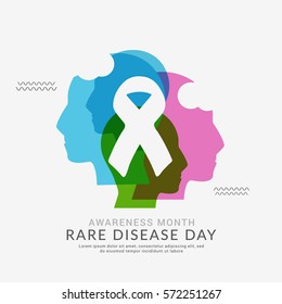 Rare Disease Day Poster or Banner Background.