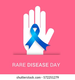 Rare Disease Day Poster or Banner Background.