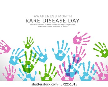 Rare Disease Day Poster or Banner Background.