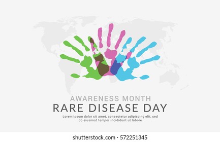 Rare Disease Day Poster or Banner Background.