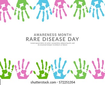 Rare Disease Day Poster or Banner Background.