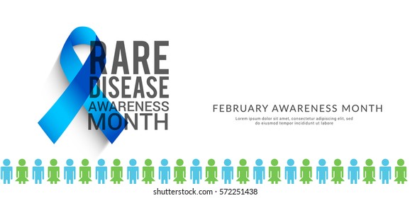 Rare Disease Day Poster or Banner Background.