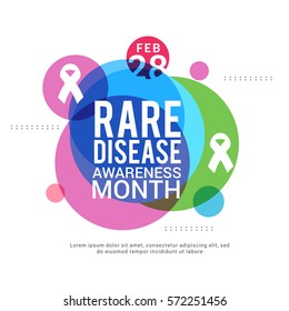 Rare Disease Day Poster or Banner Background.