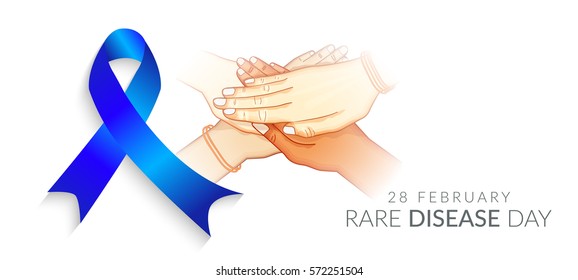 Rare Disease Day Poster or Banner Background.