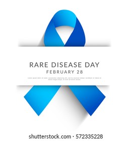 Rare Disease Day Poster Or Banner Background.