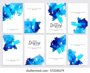 Rare Disease Day Poster Or Banner Background Set.