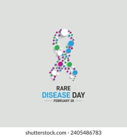 Rare Disease Day. Rare Disease Day vector background. 