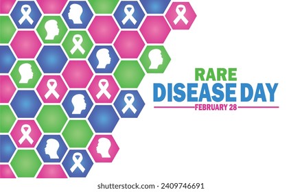  Rare Disease Day Vector illustration. February 28. Suitable for greeting card, poster and banner.